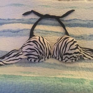 Zebra print bikini top